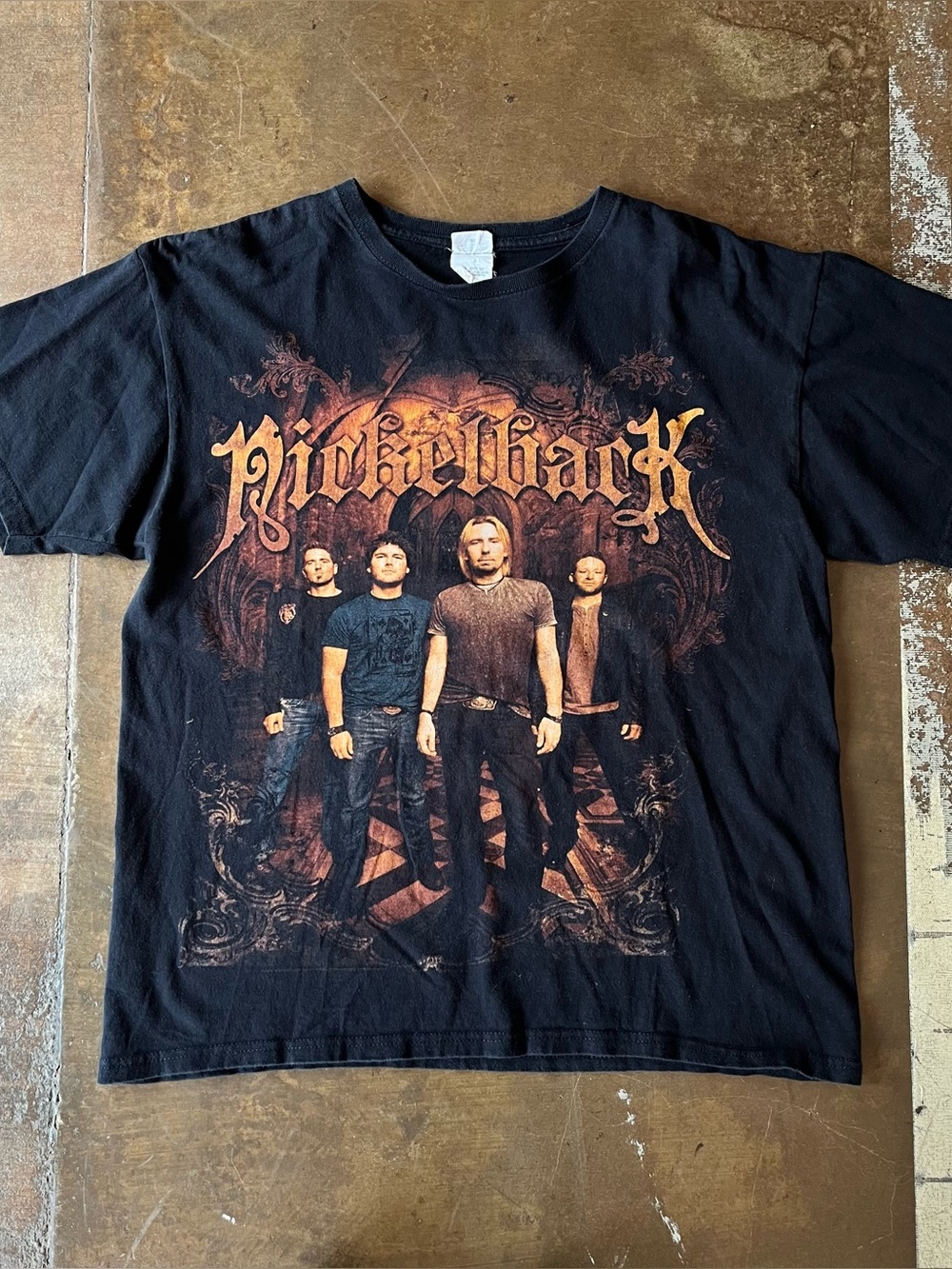 Y2K 2010 Nickelback Double Sided Grunge Tour T-Shirt Large L Band Tee Unisex